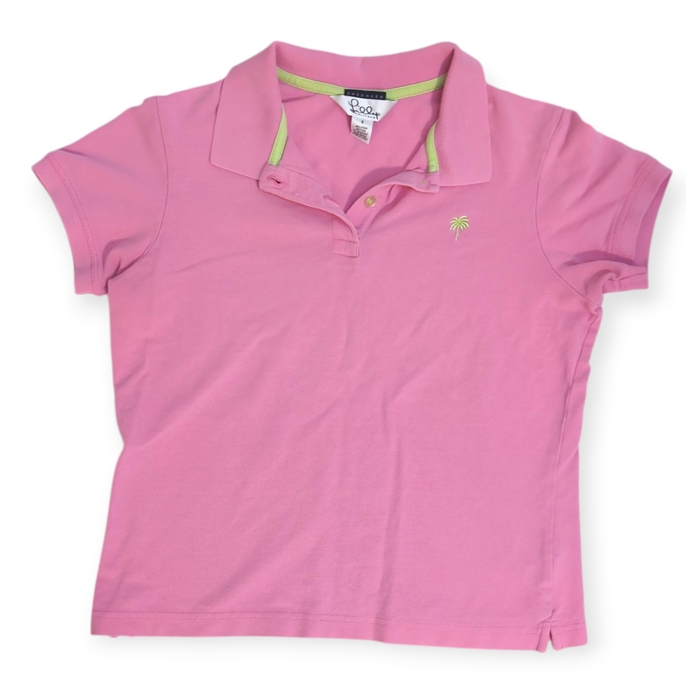 Vintage Lilly Pulitzer White Label Pink Polo